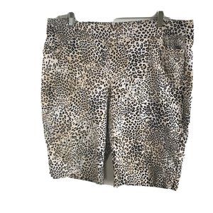 Chico's So Slimming Animal Print Cheetah Bermuda Shorts, Size 3P, or, 18P